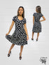 Highlighted Princess Seam Scoop Neck Dress - D037